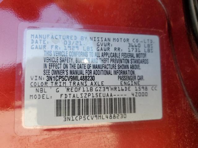 2021 NISSAN KICKS SV 3N1CP5CV9ML488230