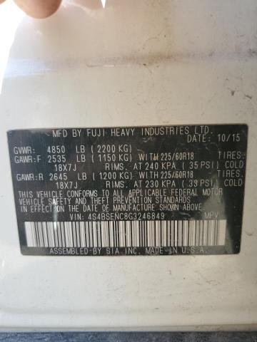 2016 SUBARU OUTBACK - 4S4BSENC8G3246849