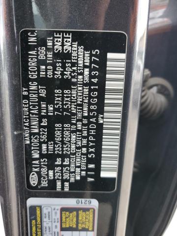 2016 KIA SORENTO EX 5XYPHDA58GG143775