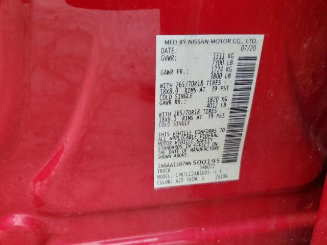 2021 NISSAN TITAN SV 1N6AA1ED7MN500195