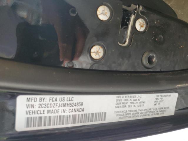 2021 DODGE CHALLENGER 2C3CDZFJ4MH524859