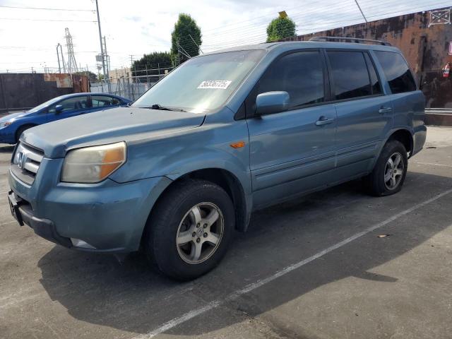 HONDA PILOT EXL 2007 blue  gas 5FNYF285X7B020443 photo #1