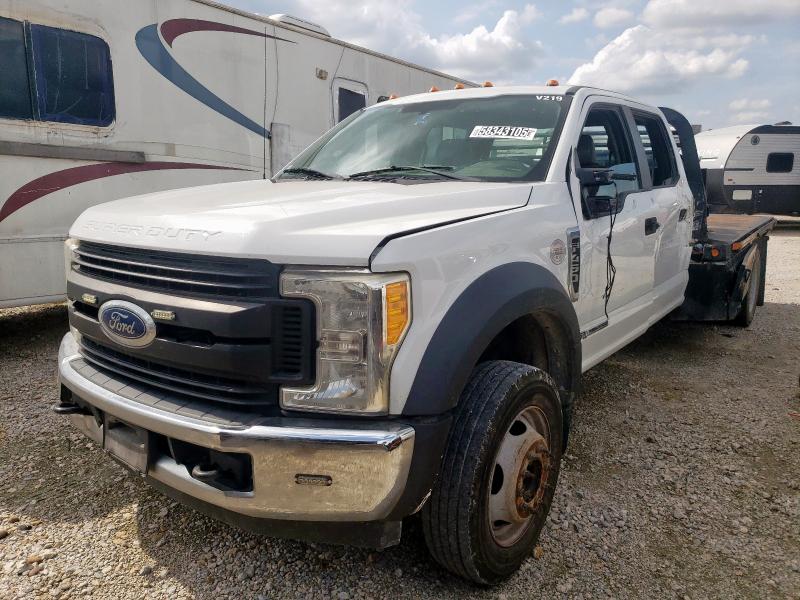 FORD F450 SUPER 2017 white crew cha diesel 1FD0W4GT7HEF23578 photo #1