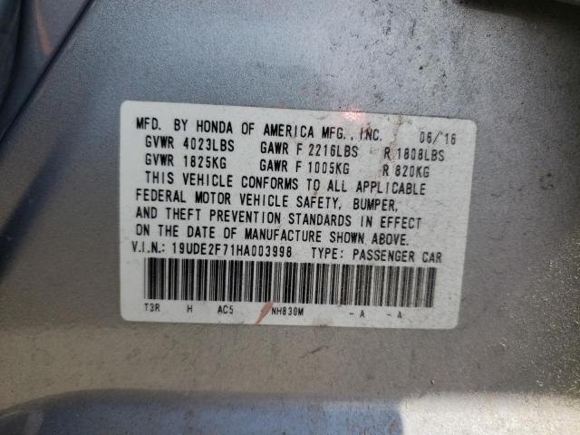 2017 ACURA ILX PREMIU 19UDE2F71HA003998