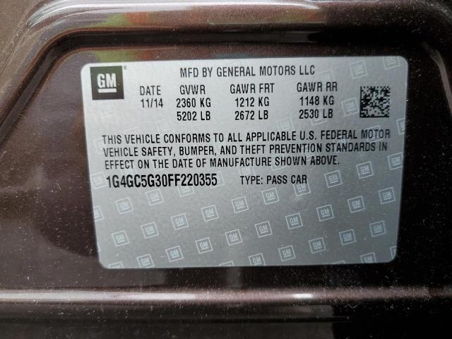 2015 BUICK LACROSSE - 1G4GC5G30FF220355