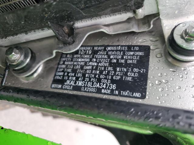 2020 KAWASAKI KLX250 S JKALXMS18LDA34736