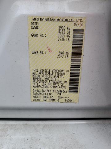 2015 NISSAN ALTIMA 2.5 - 1N4AL3AP2FN319863