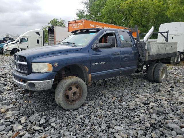 DODGE RAM 3500 S 2003 blue crew pic diesel 3D7MU48693G734860 photo #1