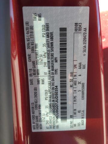 2018 FORD ESCAPE SE - 1FMCU0GD7JUD50354