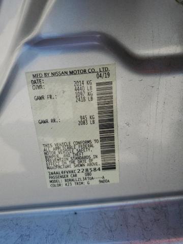 2019 NISSAN ALTIMA EDI 1N4AL4FVXKC228584