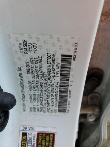 2016 HONDA CR-V EXL - 5J6RM4H75GL033342