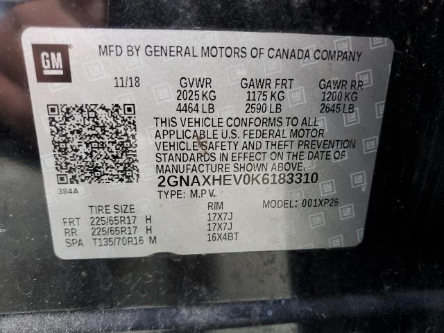 2019 CHEVROLET EQUINOX LS 2GNAXHEV0K6183310