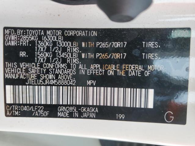 2021 TOYOTA 4RUNNER VE JTELU5JR4M5888042