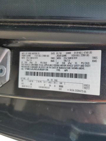 2018 FORD ESCAPE TIT - 1FMCU0J93JUB20136