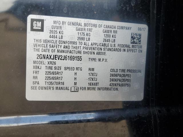 2018 CHEVROLET EQUINOX LT - 2GNAXJEV2J6169155