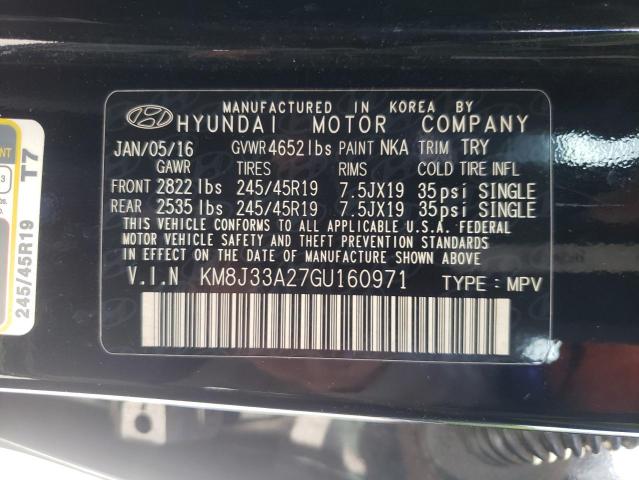 2016 HYUNDAI TUCSON LIM - KM8J33A27GU160971