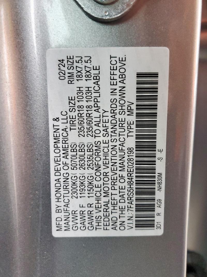 2024 HONDA CR-V SPORT - 7FARS5H84RE028198