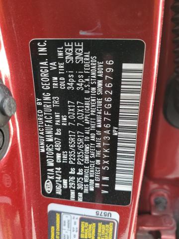 2015 KIA SORENTO LX - 5XYKT3A67FG626796