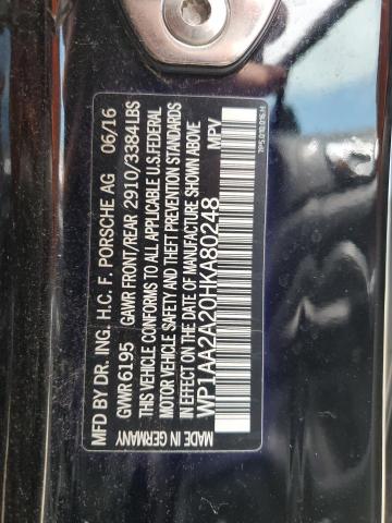 2017 PORSCHE CAYENNE WP1AA2A20HKA80248