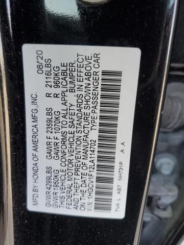 2020 HONDA ACCORD LX - 1HGCV1F12LA114702