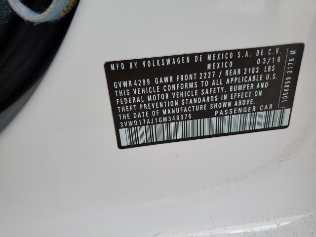 2016 VOLKSWAGEN JETTA SPOR 3VWD17AJ1GM348375