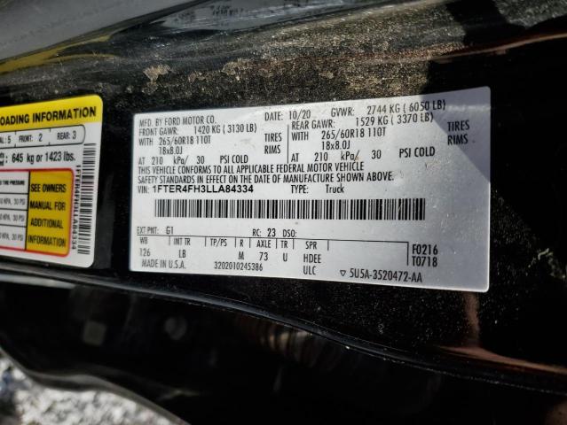 2020 FORD RANGER XL - 1FTER4FH3LLA84334