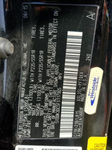 2015 TOYOTA SIENNA XLE 5TDDK3DC5FS117905