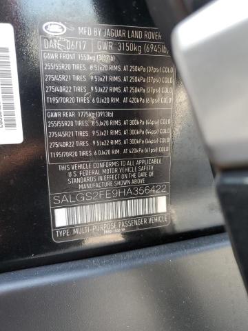 2017 LAND ROVER RANGE ROVE - SALGS2FE9HA356422