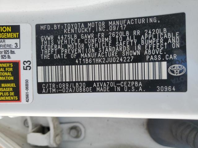 2018 TOYOTA CAMRY XSE - 4T1B61HK2JU024227