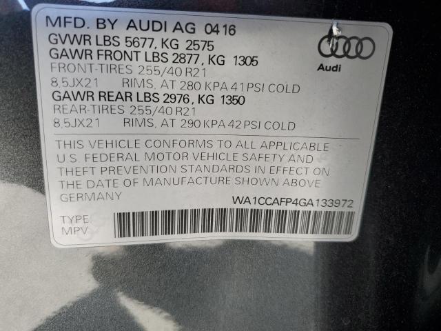 wa1ccafp4ga133972 - 2016 Audi sq5 premium plus - #56170925