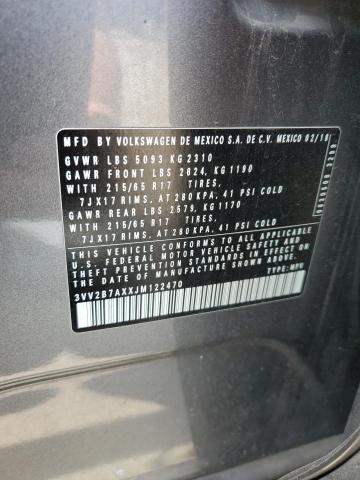 2018 VOLKSWAGEN TIGUAN SE 3VV2B7AXXJM122470