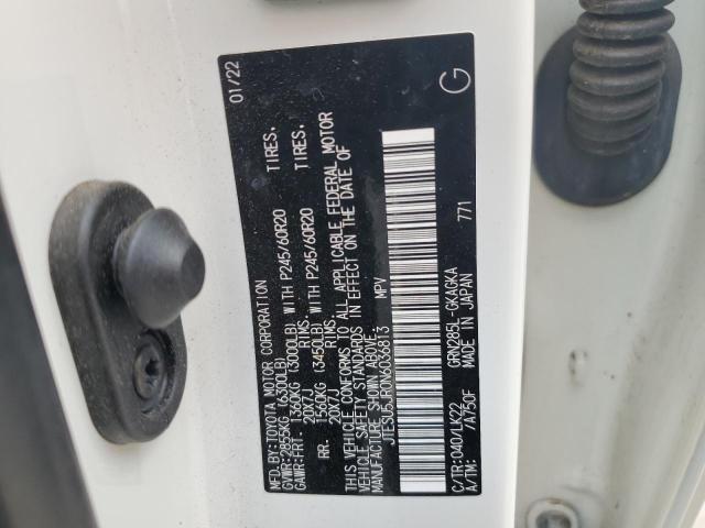 2022 TOYOTA 4RUNNER SR JTESU5JR0N6036813