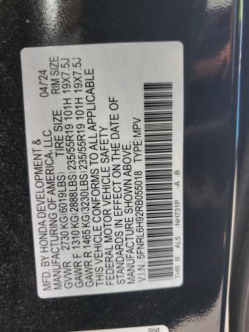 2024 HONDA ODYSSEY EL 5FNRL6H92RB055018