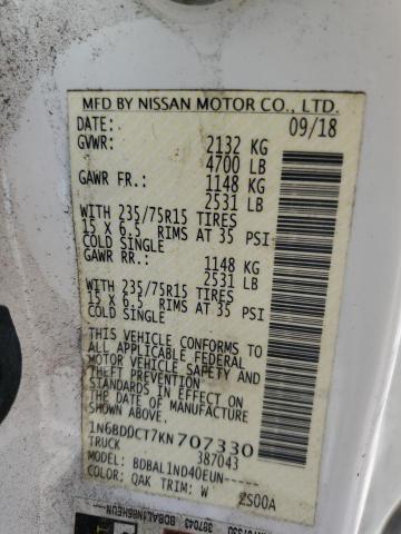 2019 NISSAN FRONTIER S - 1N6BD0CT7KN707330