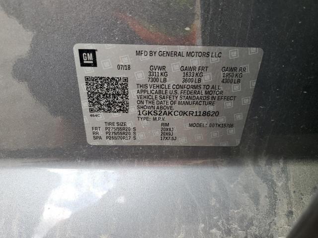 2019 GMC YUKON SLE 1GKS2AKC0KR118620