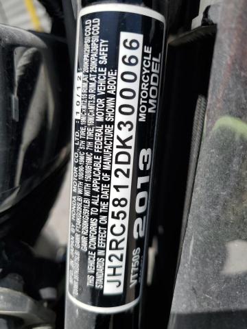 2013 HONDA VT750 S JH2RC5812DK300066