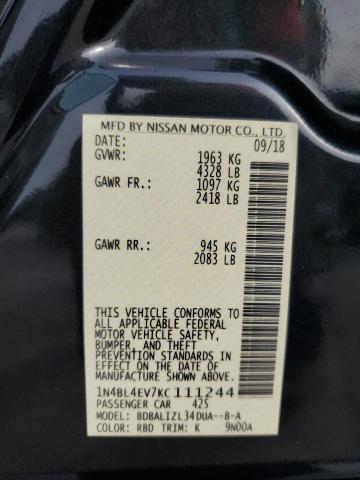 2019 NISSAN ALTIMA SL - 1N4BL4EV7KC111244