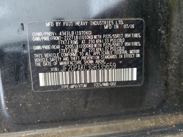 2016 SUBARU CROSSTREK - JF2GPAKC3GH335659