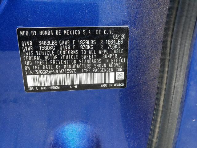 2020 HONDA FIT LX - 3HGGK5H43LM715970