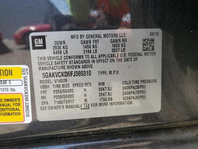 2015 BUICK ENCLAVE 5GAKVCKD6FJ389310