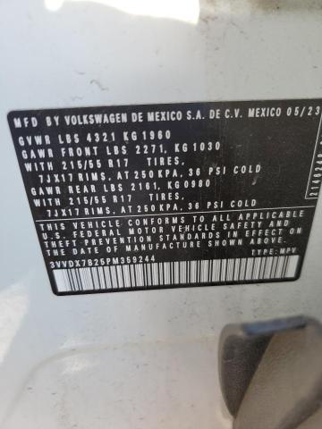 2023 VOLKSWAGEN TAOS S 3VVDX7B25PM359244