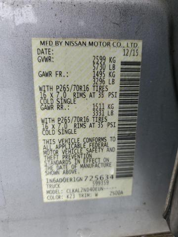 2016 NISSAN FRONTIER S - 1N6AD0ER1GN725634