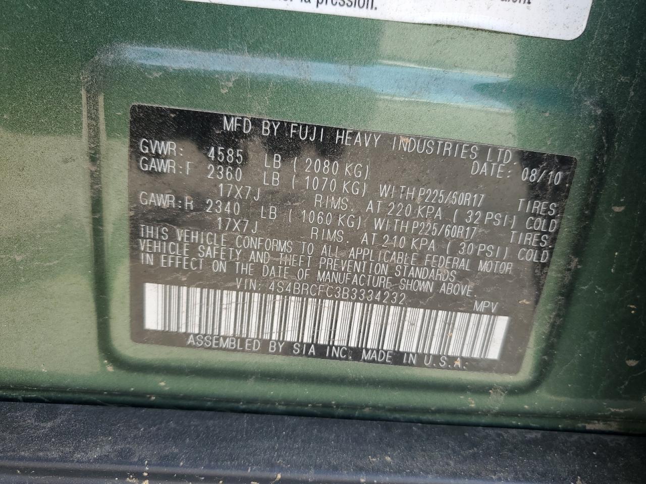 SUBARU OUTBACK 2.5I PREMIUM