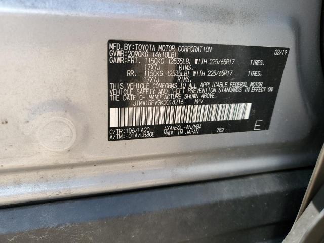 2019 TOYOTA RAV4 XLE - JTMW1RFV9KD018216