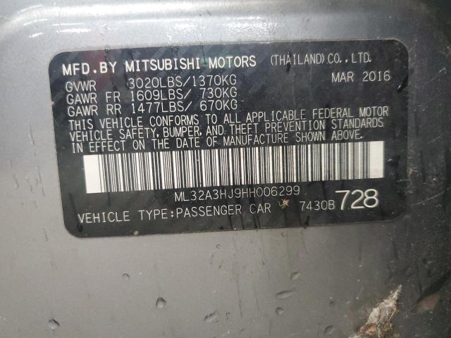 2017 MITSUBISHI MIRAGE ES - ML32A3HJ9HH006299