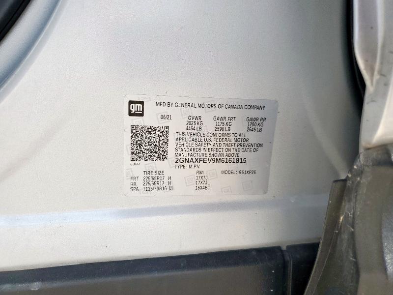 2021 CHEVROLET EQUINOX 2GNAXFEV9M6161815