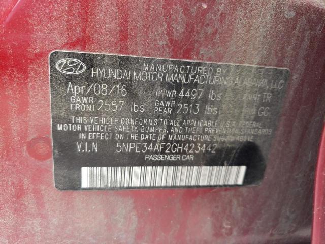 2016 HYUNDAI SONATA SPO - 5NPE34AF2GH423442