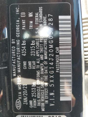 2021 KIA K5 LXS 5XXG14J20MG057287