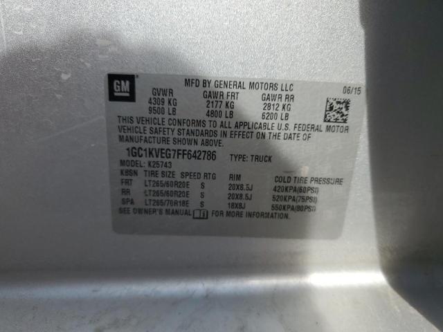 2015 CHEVROLET SILVERADO - 1GC1KVEG7FF642786