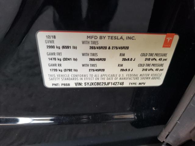 2018 TESLA MODEL X - 5YJXCBE29JF142748